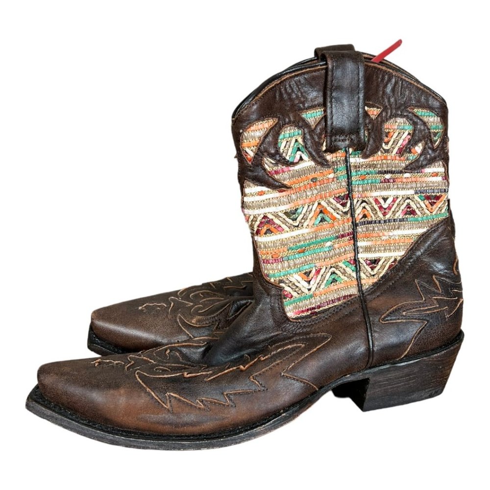 NWT Stetson Mid-Calf Snip Toe Boots